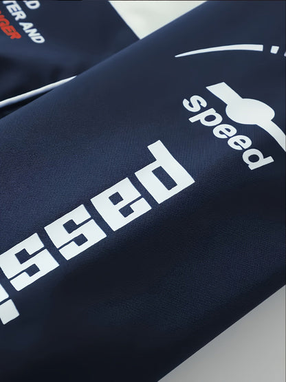 Unisex Trainingsanzug Racing-Design mit Reißverschlussjacke und Hose