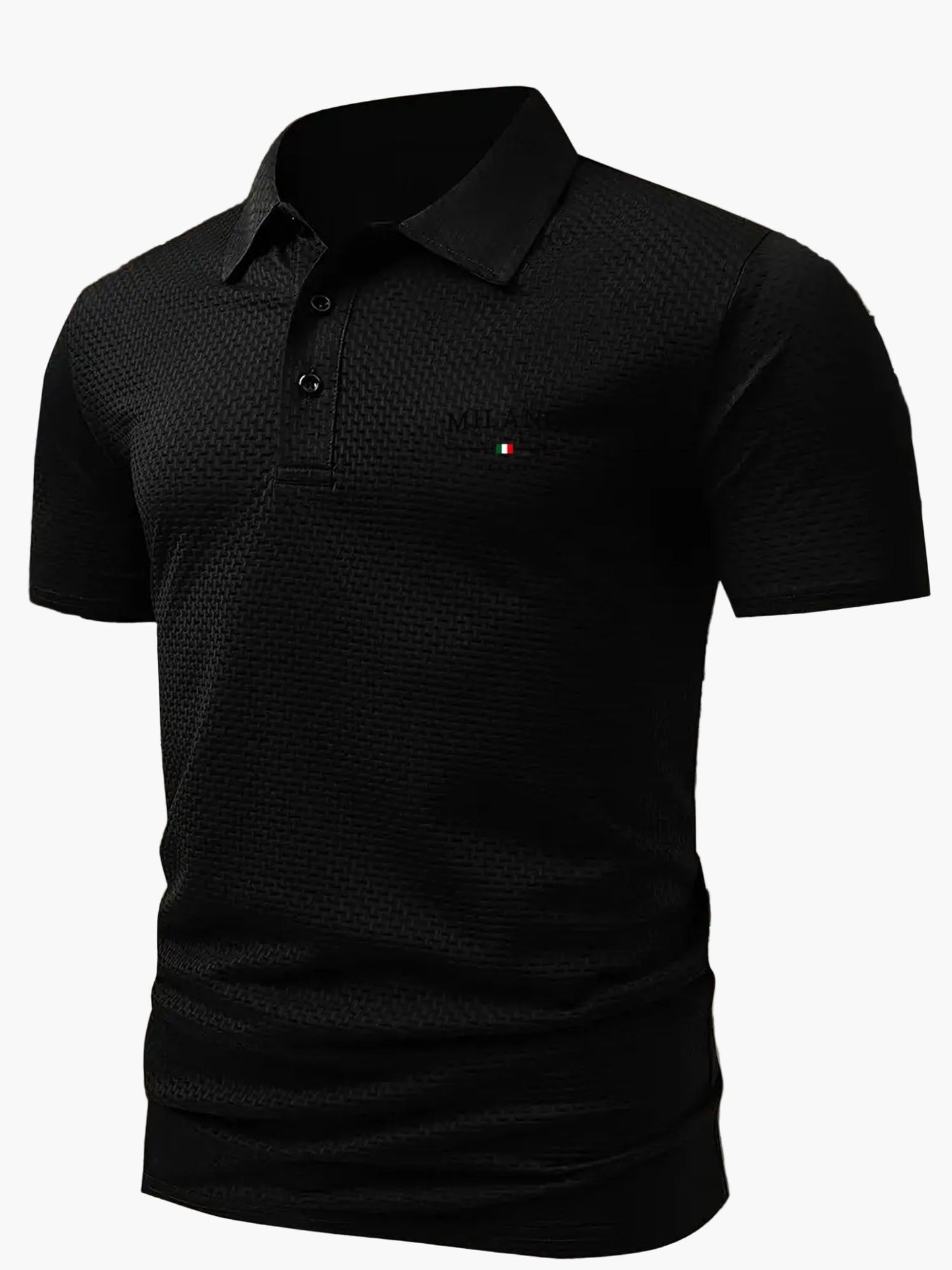 Herren Polohemd Modern Casual mit Strukturmuster – Stilvolles Freizeit-Poloshirt für Alltag und Büro