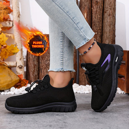 Pink women's sneakers lined with elastic laces