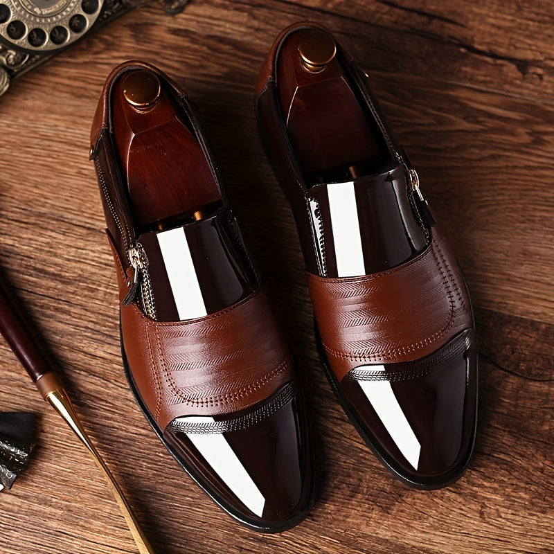 Herren Business-Slipper Elegant mit Reißverschluss – Klassische Anzugschuhe für Büro & festliche Anlässe
