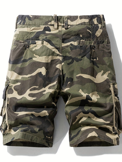 Men's Cargo Shorts in Camouflage Style for Outdoor & Leisure – Regular Fit, Casual, with Pockets