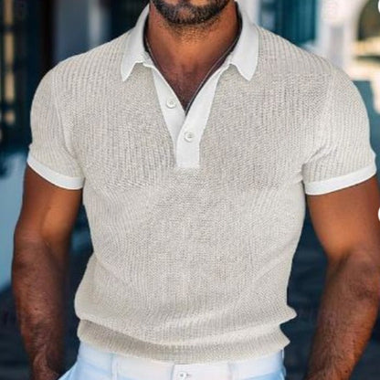 Garry – Kurzarm Herren Poloshirt in Weiß