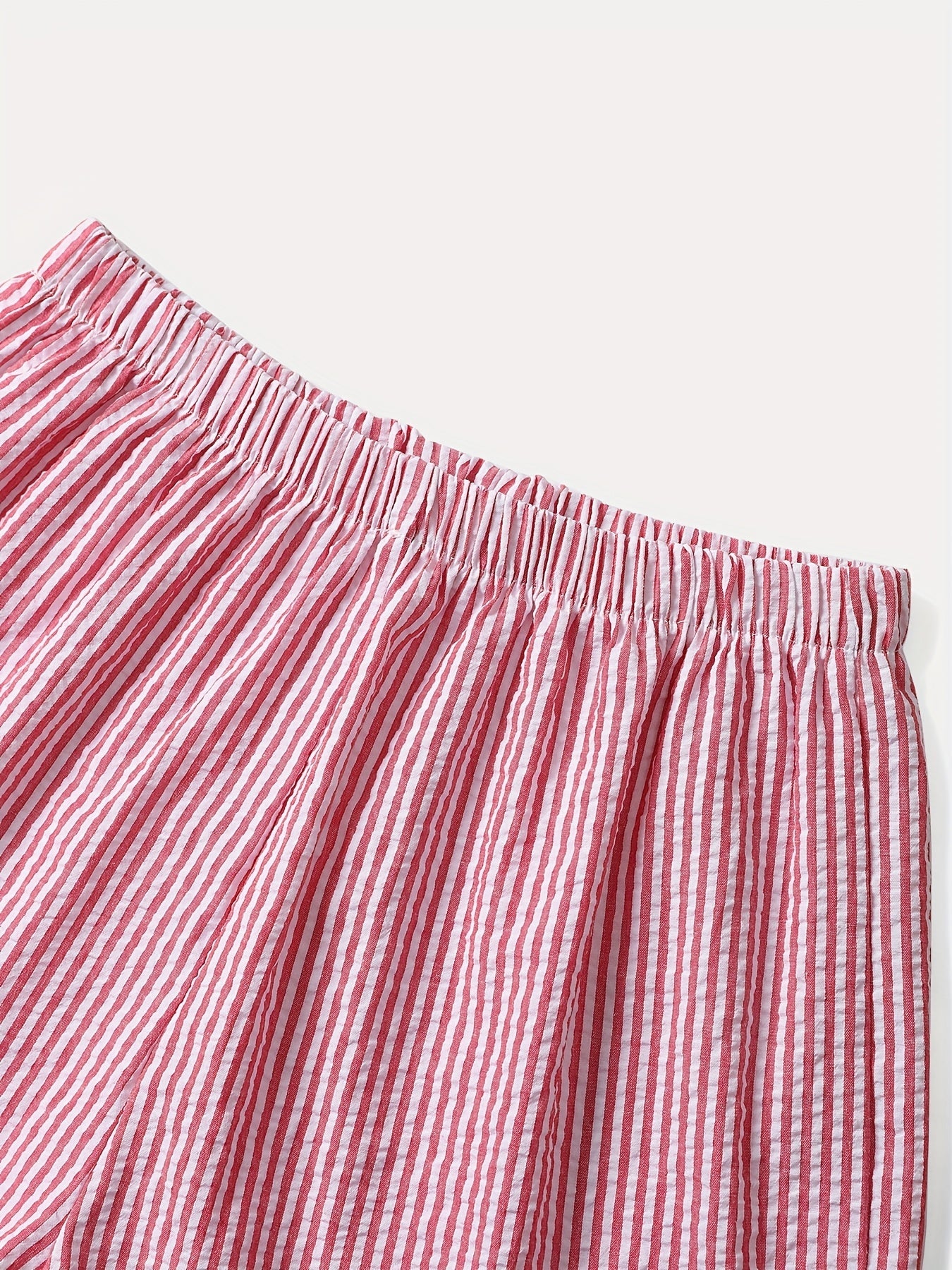 Women's Elegant Striped High-Waist Shorts for Summer Leisure & Everyday Wear