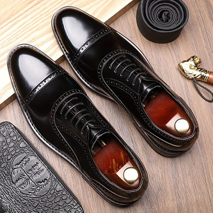 Herren Business Oxford Schuhe Eleganter Schnürer für Büro & Alltag
