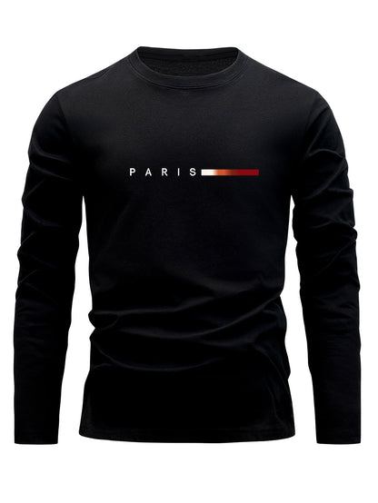 Men's long-sleeve T-shirt 3-piece set "Paris" crew neck