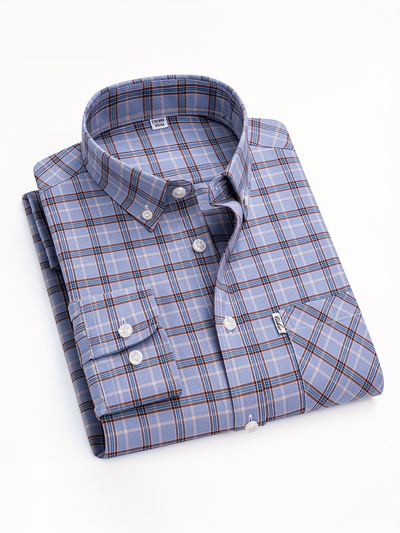 Men's Casual Shirt Checked – Modern Long-Sleeve Shirt for Everyday & Office