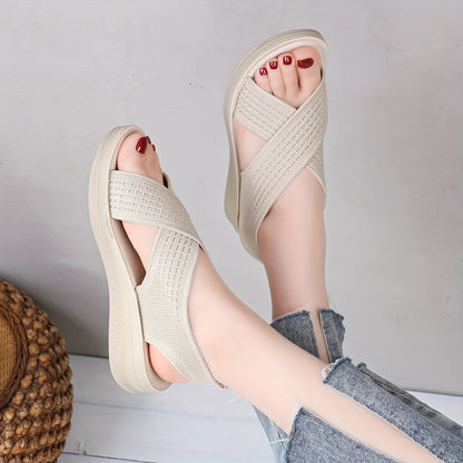 Damen Slingback Sandalen mit Kreuzriemen – Bequeme Alltagssandalen für Freizeit und Stadt