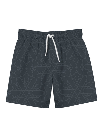 Men's swim shorts with modern print – Comfortable casual pants for beach and pool