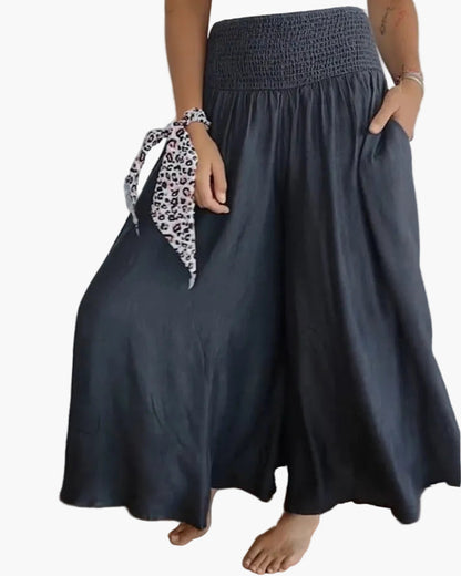 Women's Loose Casual Trousers with High Waist – Relaxed Bohemian Style for Everyday and Vacation