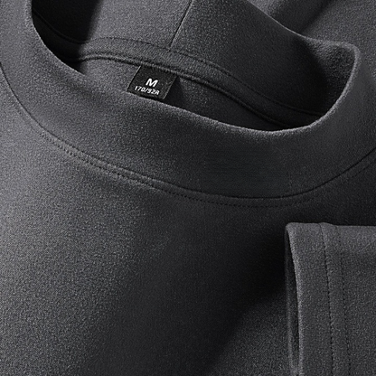 Unisex long-sleeve shirt with stand-up collar – Comfortable top for everyday wear and sports
