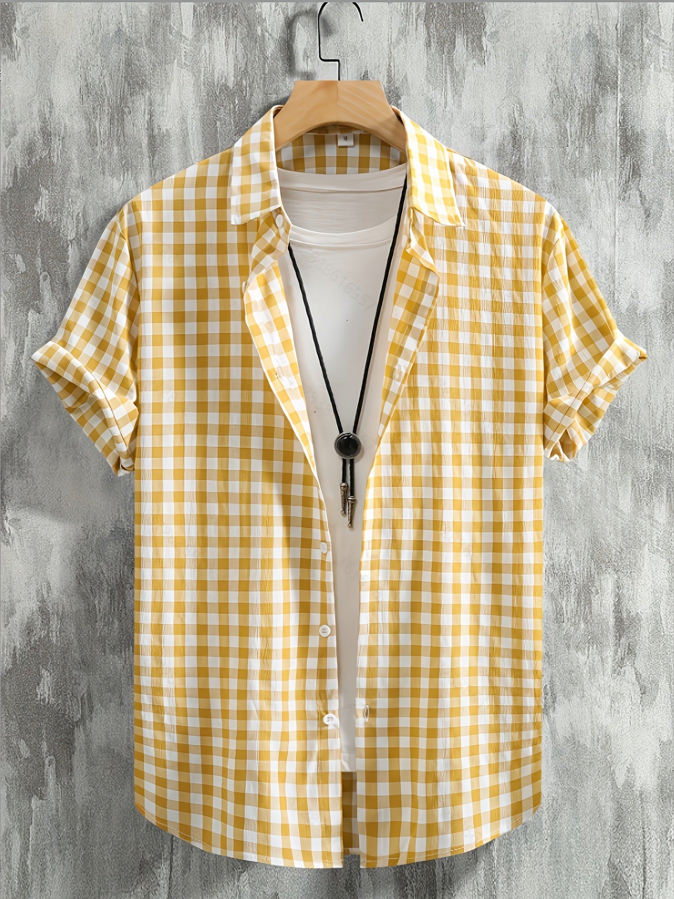 Herren Kurzarm Freizeithemd Kariert – Modernes Button-Down für Alltag und Freizeit