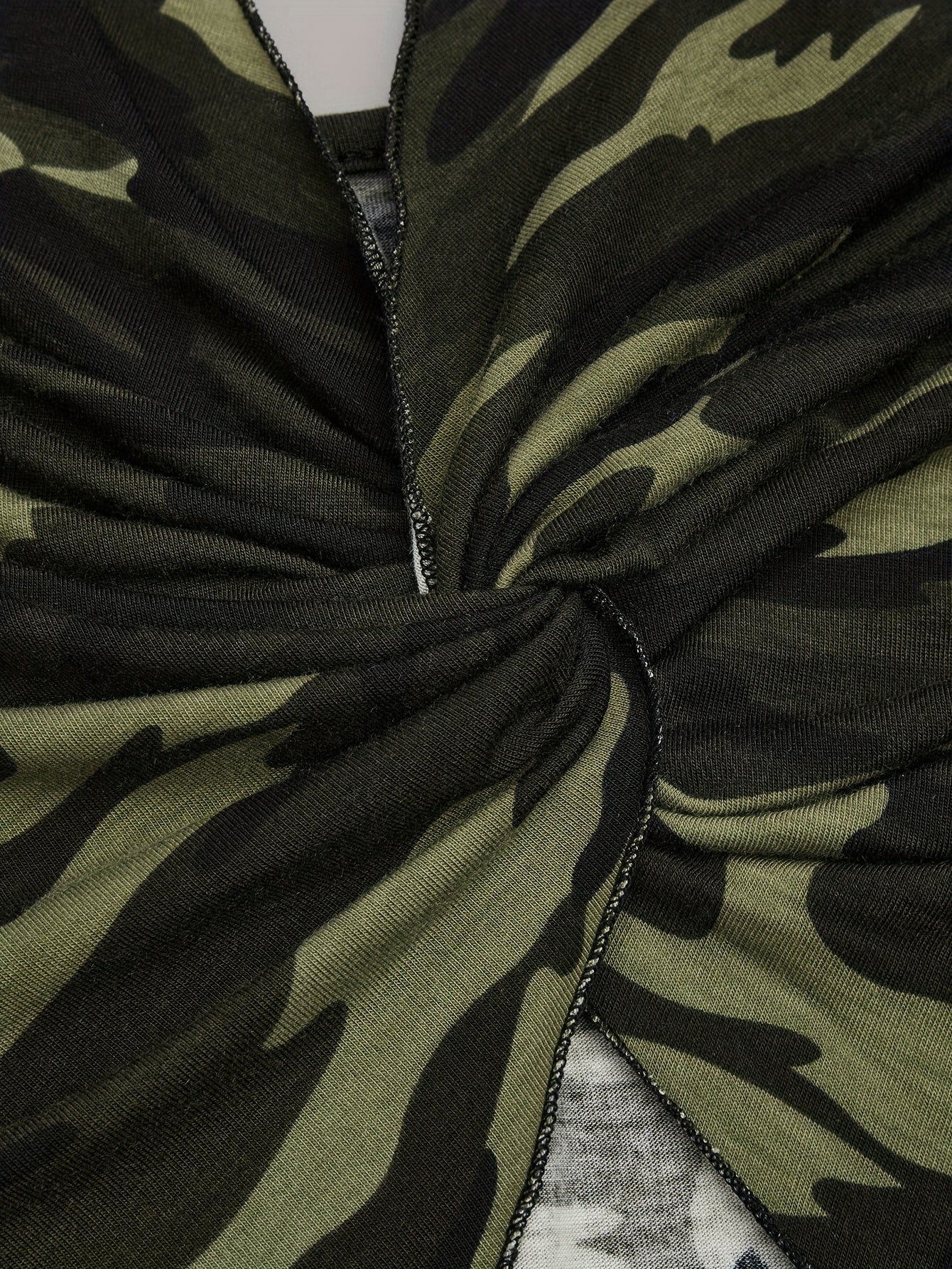 Women's Camouflage Handkerchief Camisole Top for Streetwear and Festivals