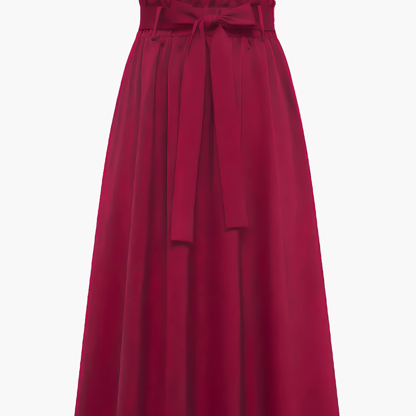 Women's Maxi Skirt with High Waist and Bow – Elegant Casual Skirt for Spring and Summer