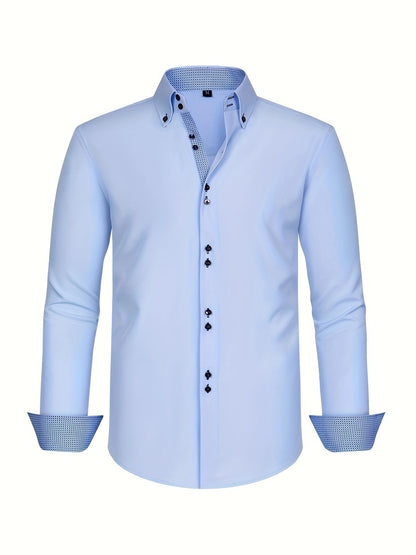 Men's Business Shirt Modern Fit – Elegant Style for Office & Leisure