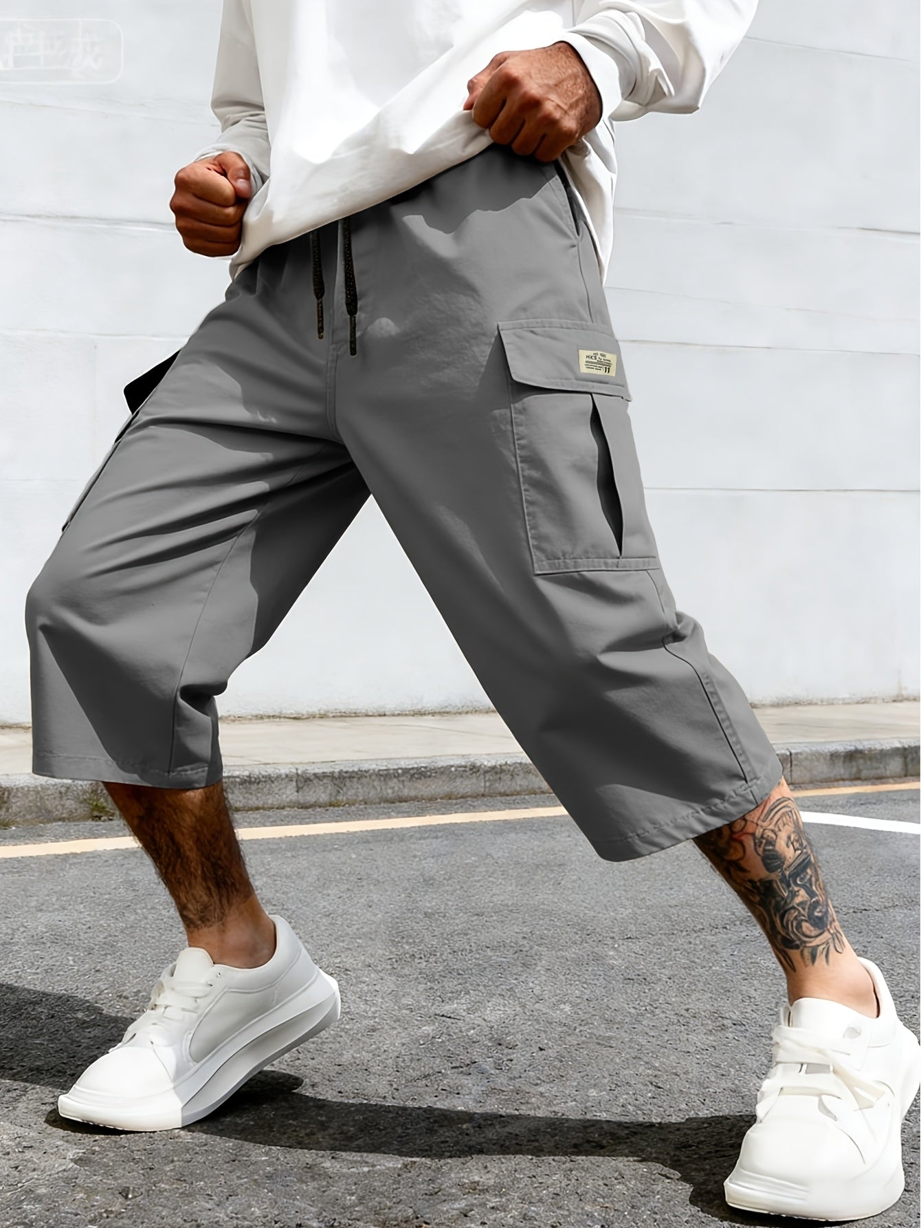 Herren Cargo Shorts Freizeit Knie-Länge mit Taschen – Lässige Streetwear für Alltag und Sport