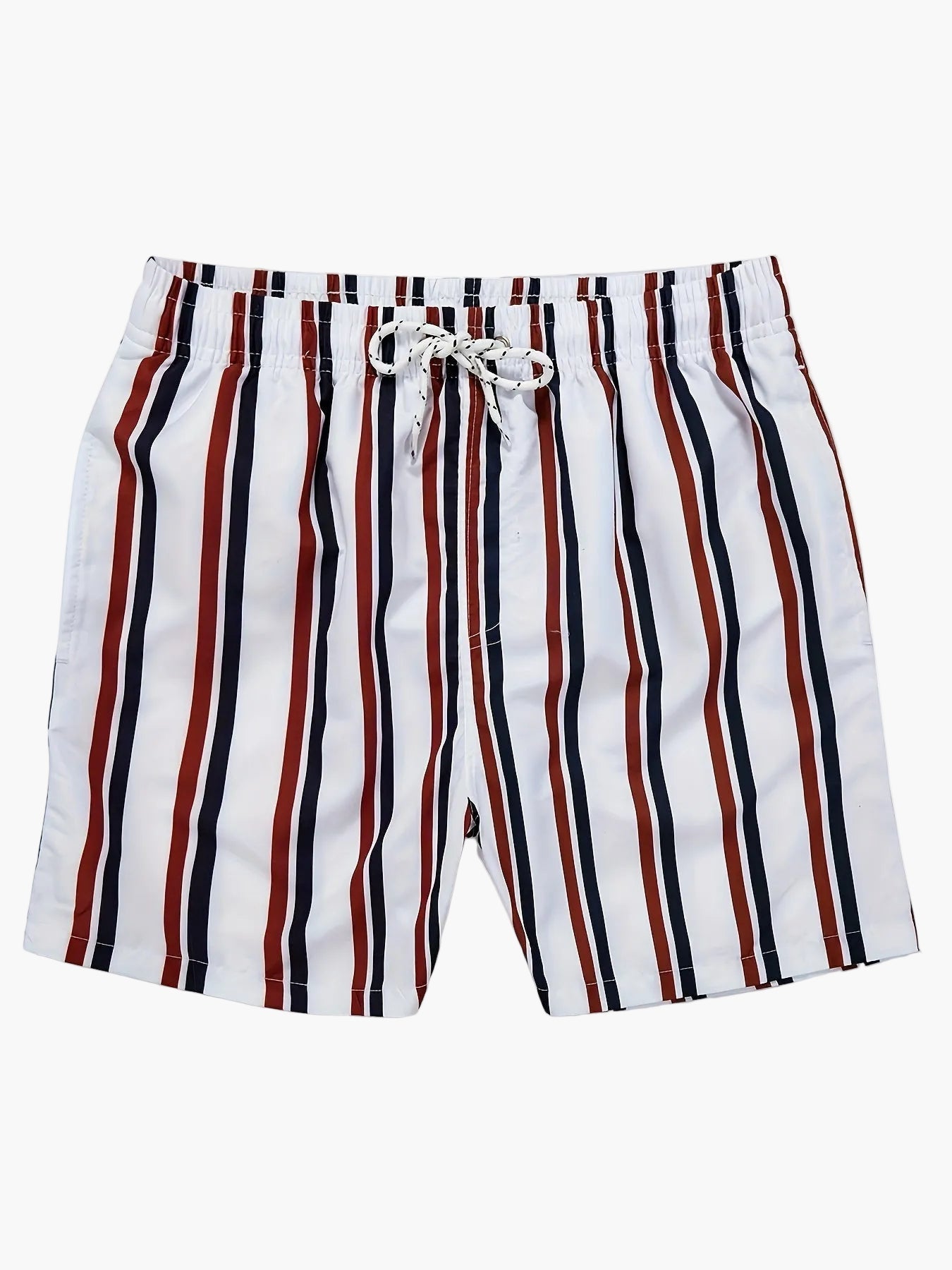 Herren Badeshorts mit gestreiftem Design – Lässige Schwimmshorts für Strand und Pool