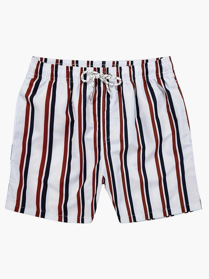Herren Badeshorts mit gestreiftem Design – Lässige Schwimmshorts für Strand und Pool