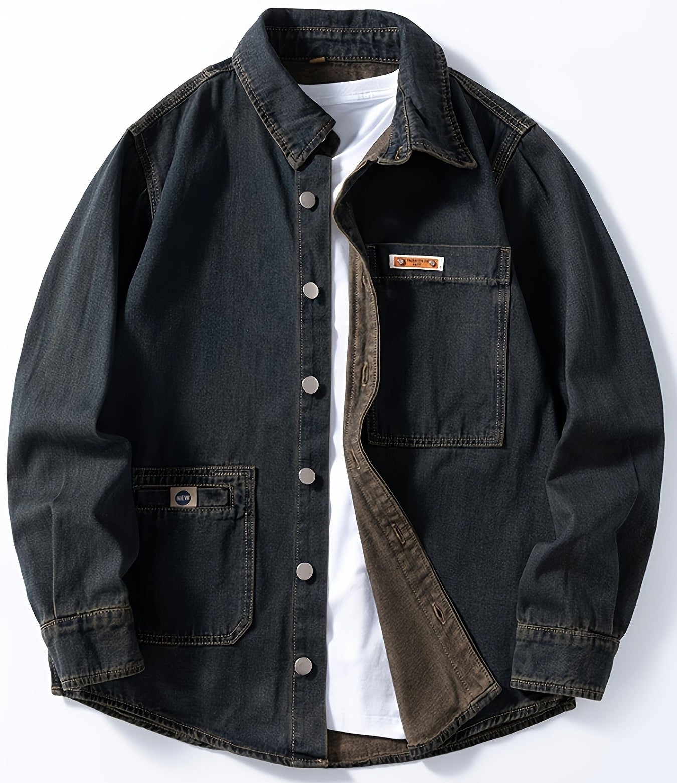Men's Denim Overshirt in Casual Style – Ideal for Everyday and Leisure