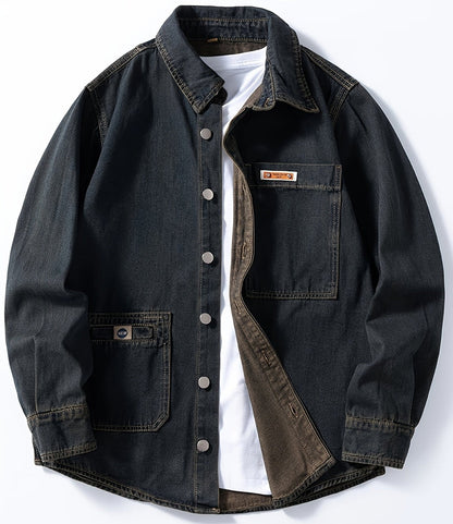 Men's Denim Overshirt in Casual Style – Ideal for Everyday and Leisure