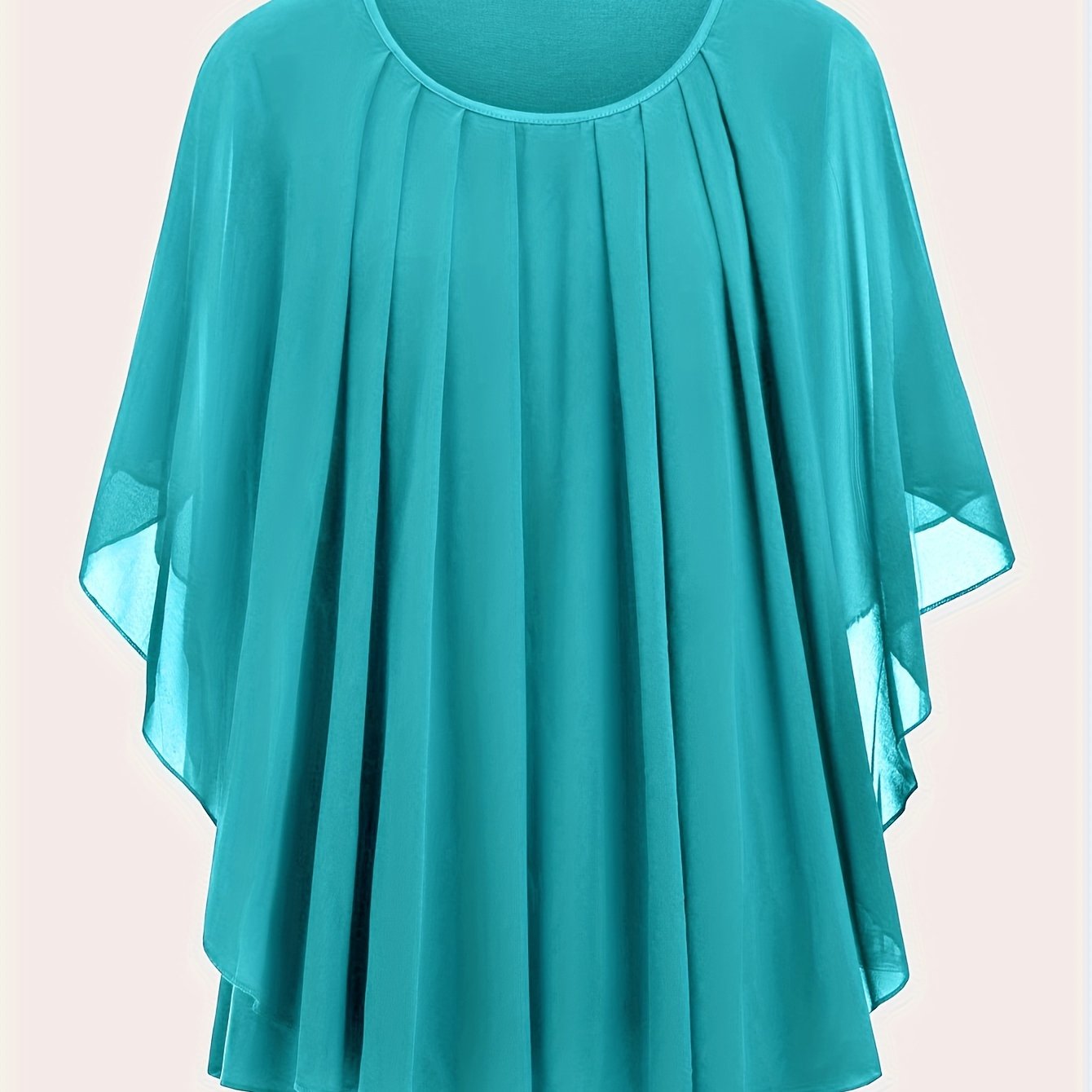 Women's Elegant Flowing Chiffon Cape Top for Going Out – Oversized Style