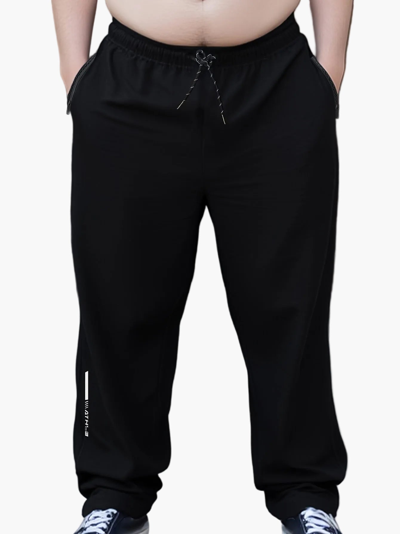 Herren Jogginghose Sportlich Lässig mit Reißverschluss und Print für Frühling und Sommer