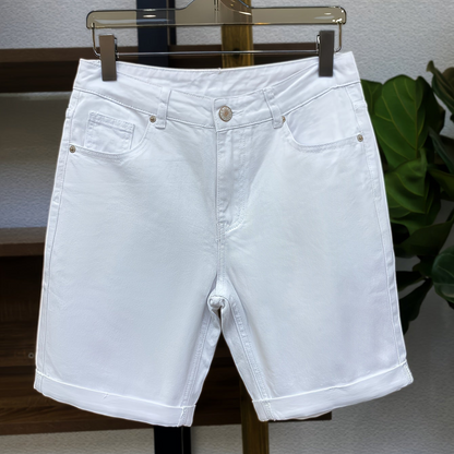Men's denim shorts in slim-fit style for leisure and everyday wear