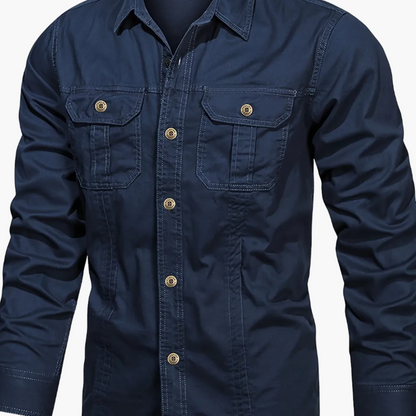 Men's Outdoor Casual Shirt Long Sleeve – Classic Utility Look for Everyday and Adventure