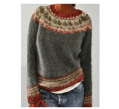 Victoria – Multicolor Round Neck Sweater for Women