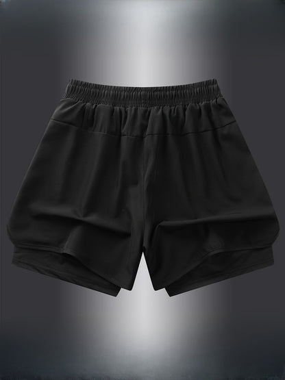 Herren Laufshorts mit integrierter Kompressionshose – Sportliche 2-in-1 Fitnessshorts für Training & Jogging