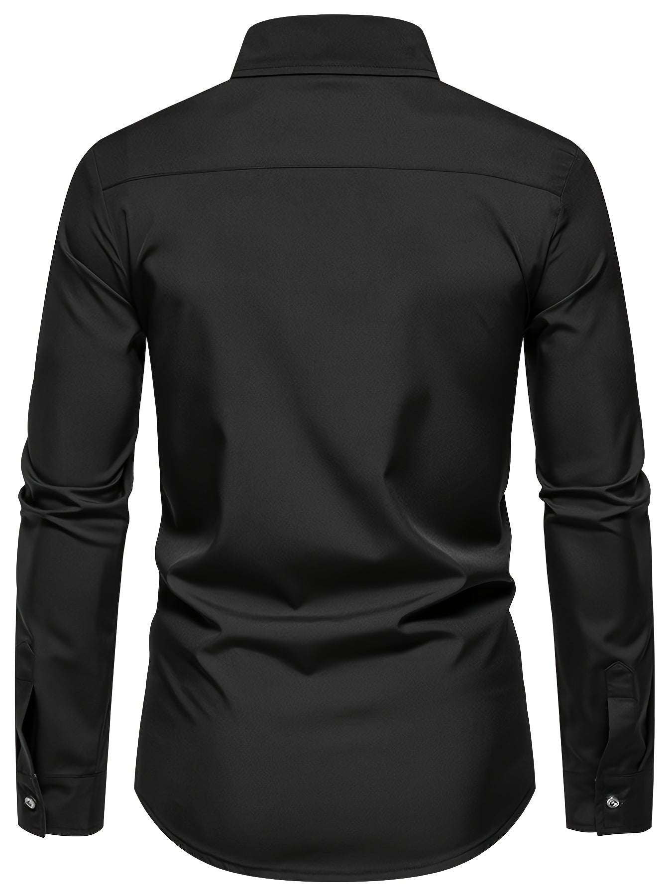 Herren Freizeit Slim Fit Hemd mit Kontrastdetails – Modernes Langarm Business & Casual Shirt