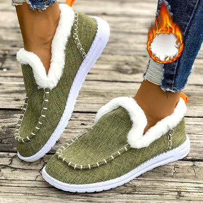 Women's Winter Moccasin Shoes with Plush Lining – Warm & Comfortable