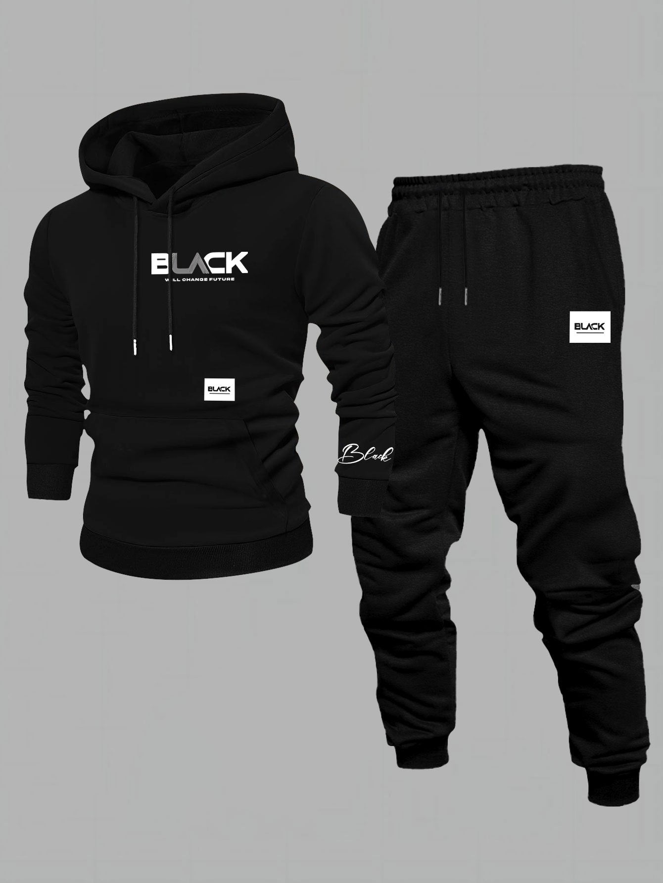 Unisex Trainingsanzug Set mit Kapuzenpullover und Jogginghose - Mehrfarbig
