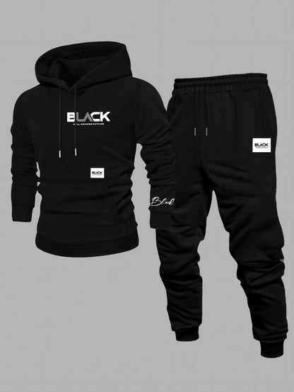 Unisex Trainingsanzug Set mit Kapuzenpullover und Jogginghose - Mehrfarbig