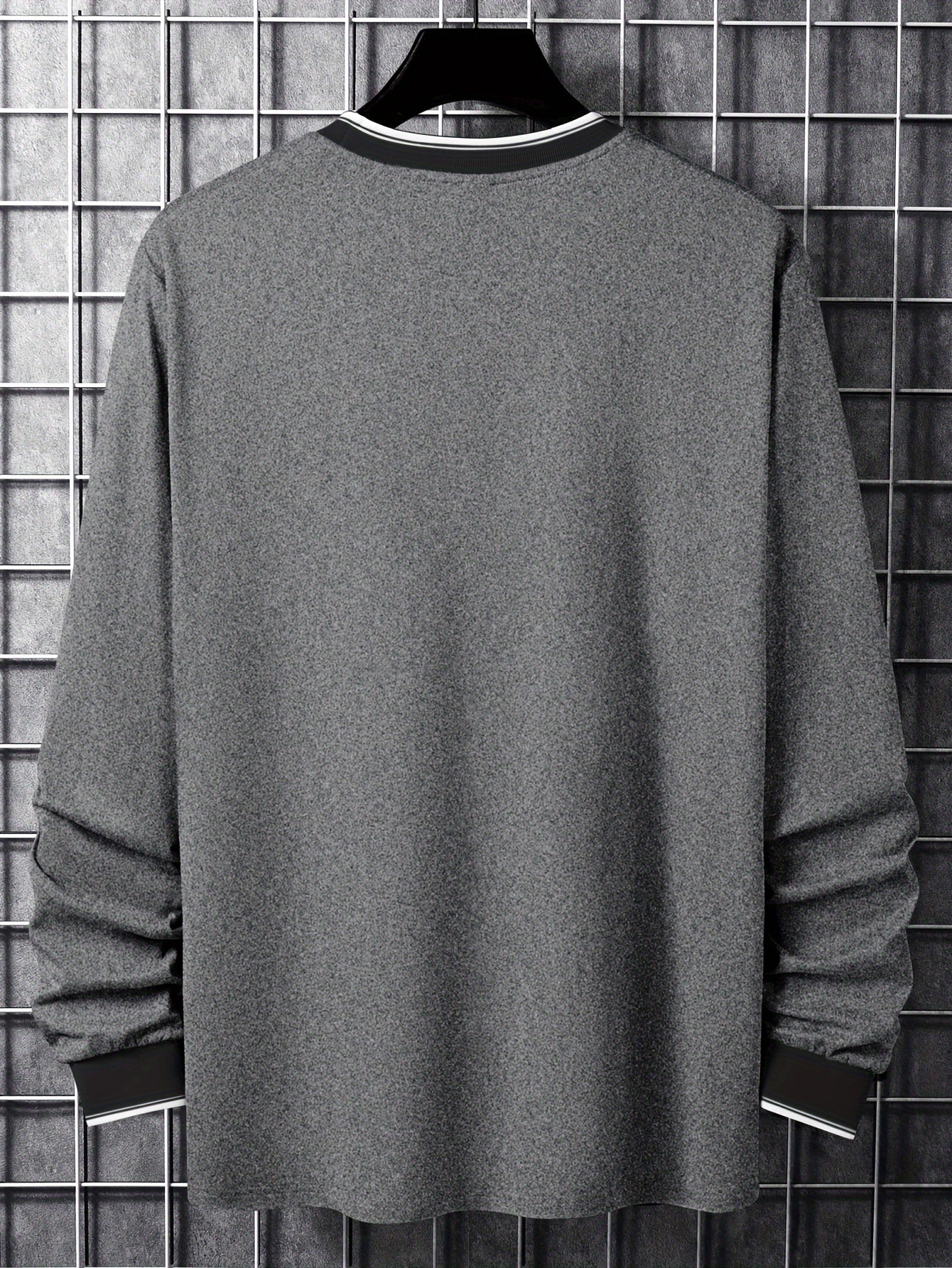 Herren Langarmshirt "Chicago" mit Rundhalsausschnitt und Rippbündchen