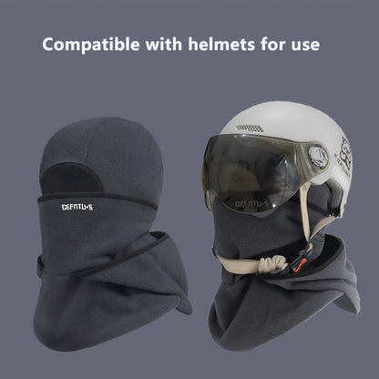 Fleece Balaclava Windproof Neck Warmer Hood Winter Hat