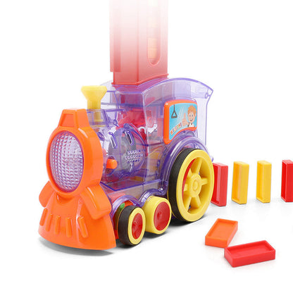 Domino pull toy for children – creative learning game, automatic domino placer, educational toy