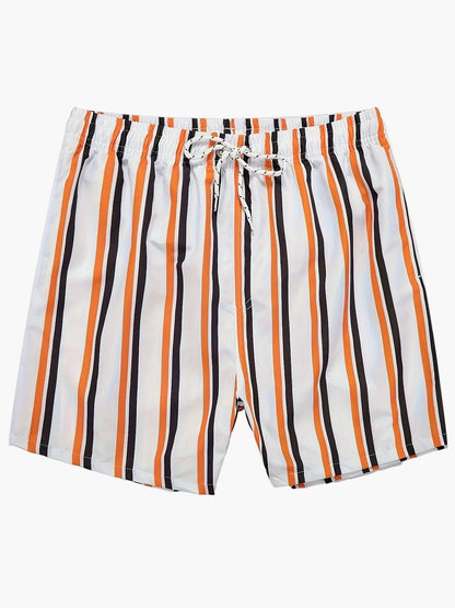 Herren Badeshorts mit gestreiftem Design – Lässige Schwimmshorts für Strand und Pool