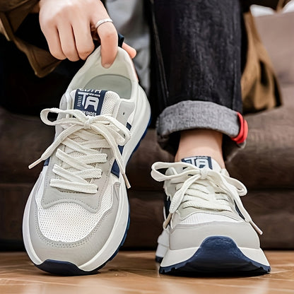 Herren Sneaker Preppy Stil Freizeit Laufschuhe Bequem Alltagsmode