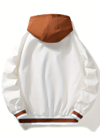 Men's varsity jacket with a hood and DREAMS lettering
