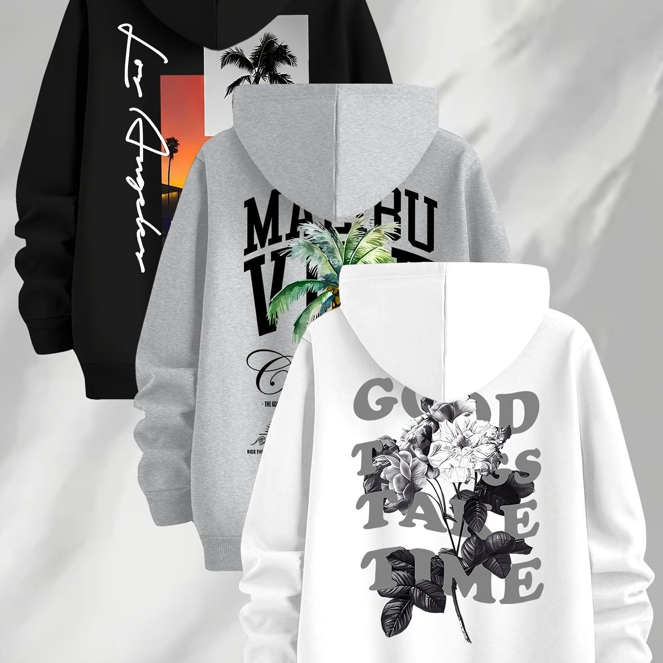 Hooded sweatshirt with graphic print, men’s/unisex
