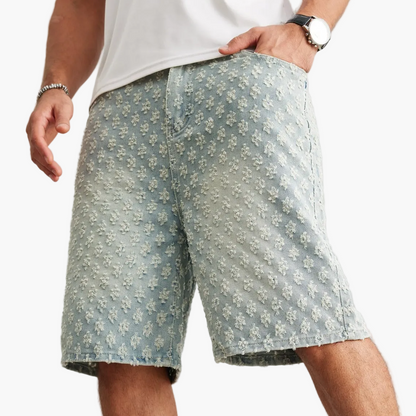 Men's Street Style Bermuda Shorts with Floral Pattern – Casual Leisure Shorts