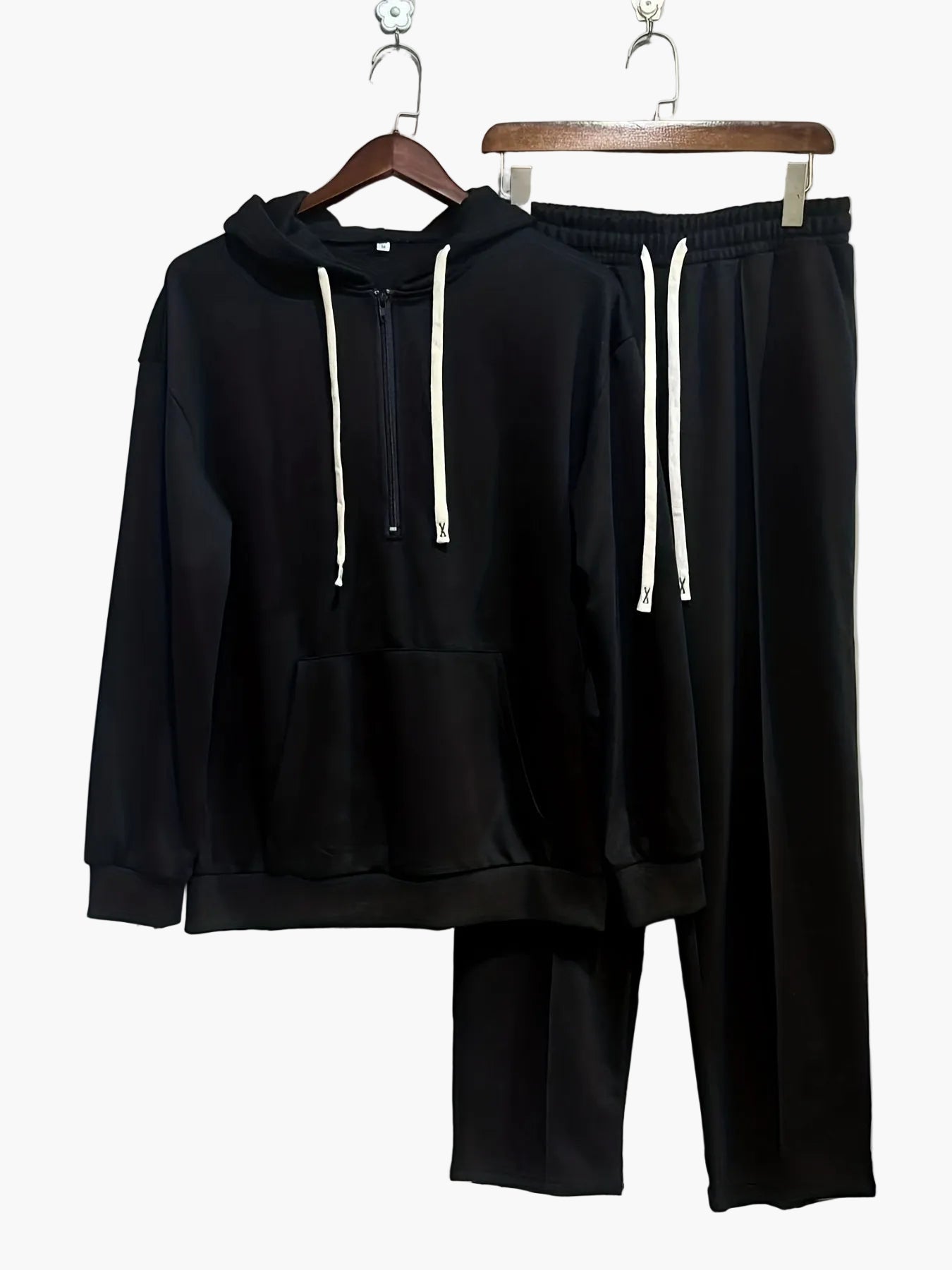 Men's Casual Hooded Sweatshirt Set – Loose Leisure Suit with Hooded Sweatshirt and Trousers for Everyday, Sports & Relaxation