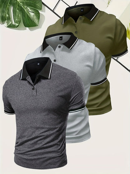 Men's Modern Casual Polo Shirt for Everyday and Leisure