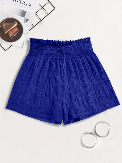 Women's casual shorts with high waist and paperbag waist – ideal for summer, vacation, and everyday wear