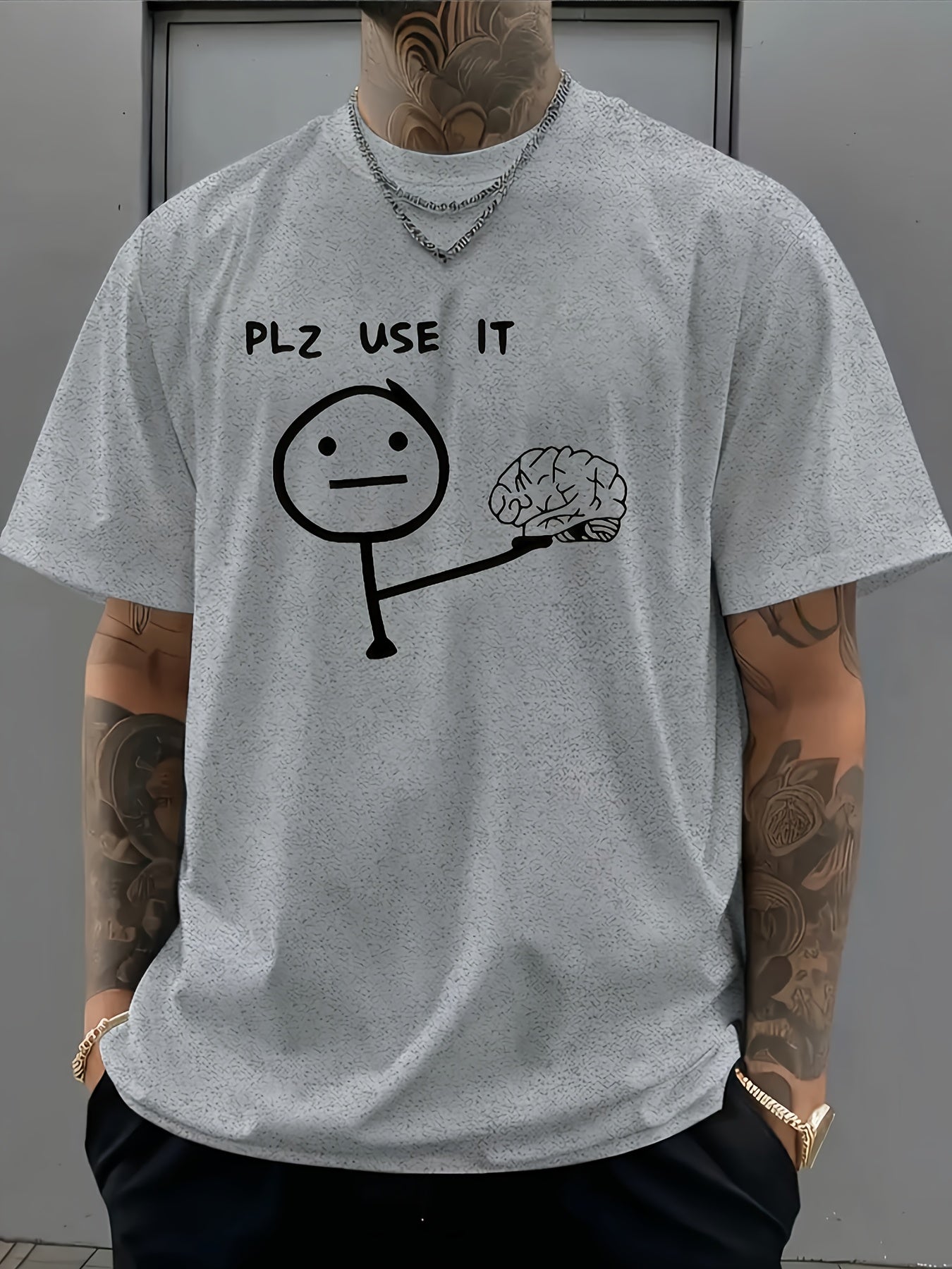 Men's T-Shirt with Funny Meme Print – Casual Streetwear for Everyday and Leisure