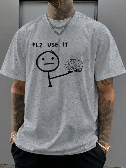 Men's T-Shirt with Funny Meme Print – Casual Streetwear for Everyday and Leisure