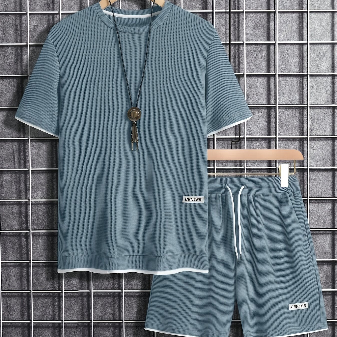 Herren Freizeit Set Kurzarm T-Shirt & Shorts – Sommer Loungewear Sport Outfit