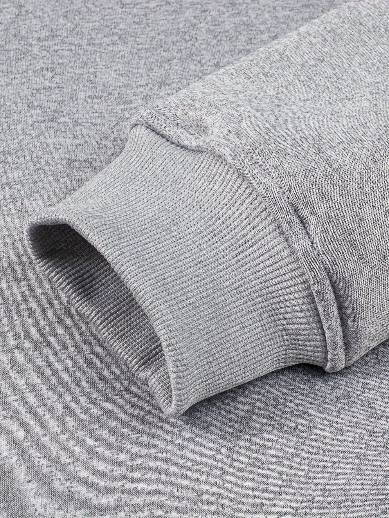 Grauer Herren Kapuzenpullover mit Reißverschluss und Teddyfutter