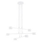 Hanglamp gepoedercoat staal Scandinavisch wit 70 x 100 cm, 6 GX53-fittingen, in hoogte verstelbaar