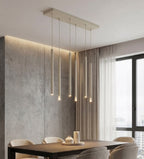 Hanglamp gepoedercoat staal Selter beige, 6 fittingen G9 – 59 cm breed, verstelbare hoogte
